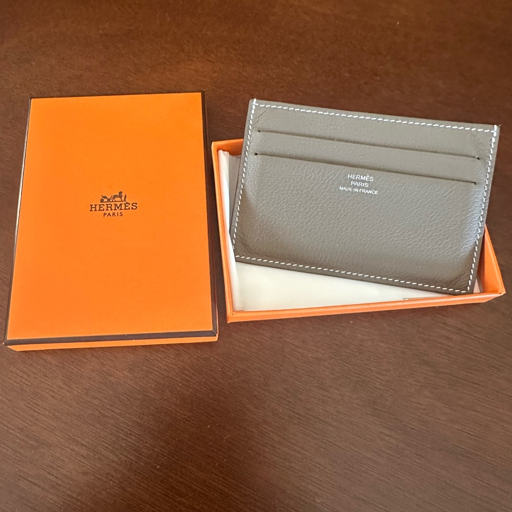 Hermes Evercolor Citizen Twill Cardholder unisex